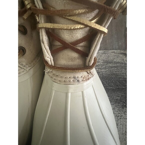 Sperry Women 5 Saltwater Waterproof Duck Boots Cream - Picture 6 of 7